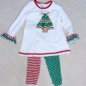 3t Bonnie Jean Christmas Outfit Set Pajamas Dress